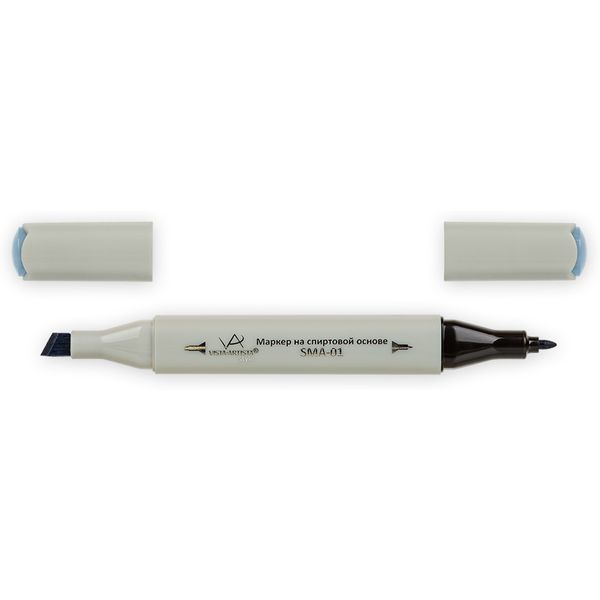Скетчмаркер 2-сторонний, 0.7 мм/1-7 мм, спирт. основа, серо-голубой_Blue Grey 5, VISTA-ARTISTA Style Акция!