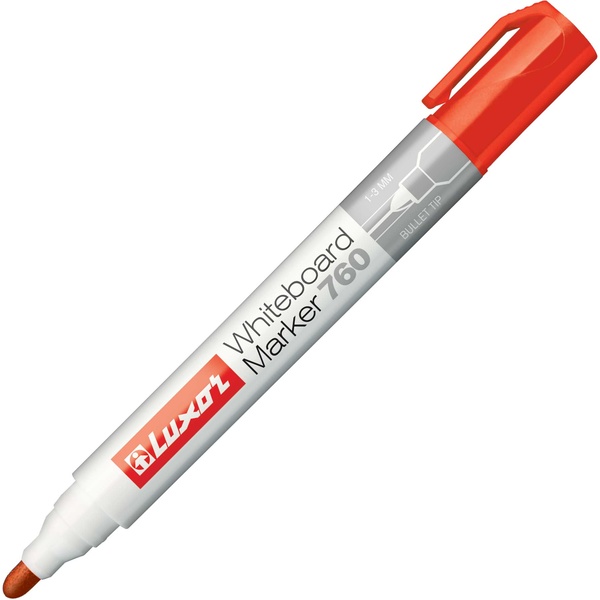 Маркер для м/м доски, красный, пулевидный, 1-3 мм, Luxor 760