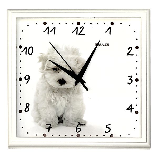 Часы настенные Салют "Щенок", квадратные, 280*40 мм, корпус пластик., Акция!!! Часы настенные Салют "Щенок", квадратные, 280*40 мм, корпус пластик., Акция!!!