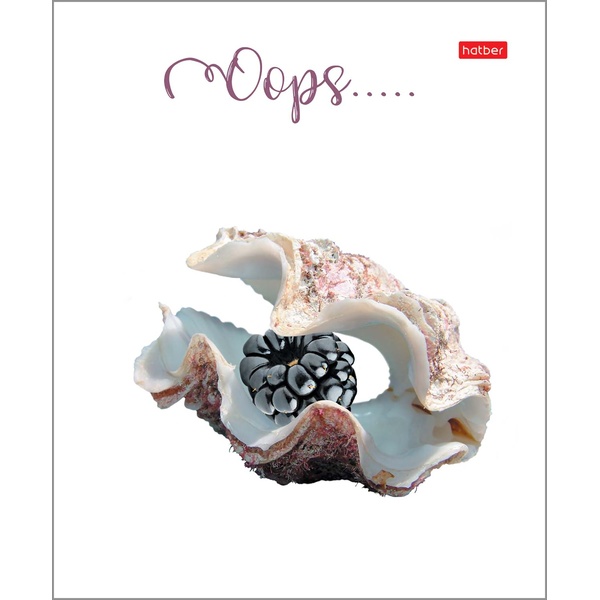 Тетрадь А5, клетка, 48 л., на скобе, 65 г/м², пласт. обл., тисн., Hatber Oops (акционный товар)