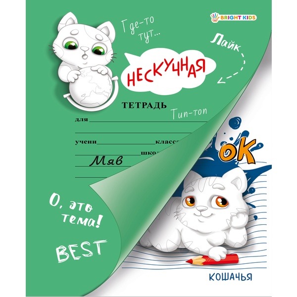 Тетрадь-активити Bright Kids_Кошачья Тетрадь-активити Bright Kids_Кошачья