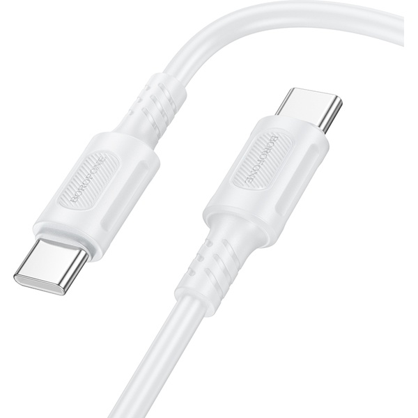 Кабель Borofone Type-C - Type-C 1.0м 60W белый