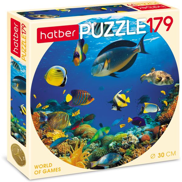 Пазл 179 элементов. Hatber_Океан, D300 мм (круглый) Пазл 179 элементов. Hatber_Океан, D300 мм (круглый)