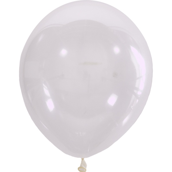 Шары воздушные однотонные, Ø30 см, латекс, ДЕКОРАТОР TRANSPARENT_Белый (100 шт.)