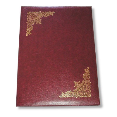 Папка адресная универсальная /Без темы/, бумвинил, тисн. ф. (Виньетка), бордовая