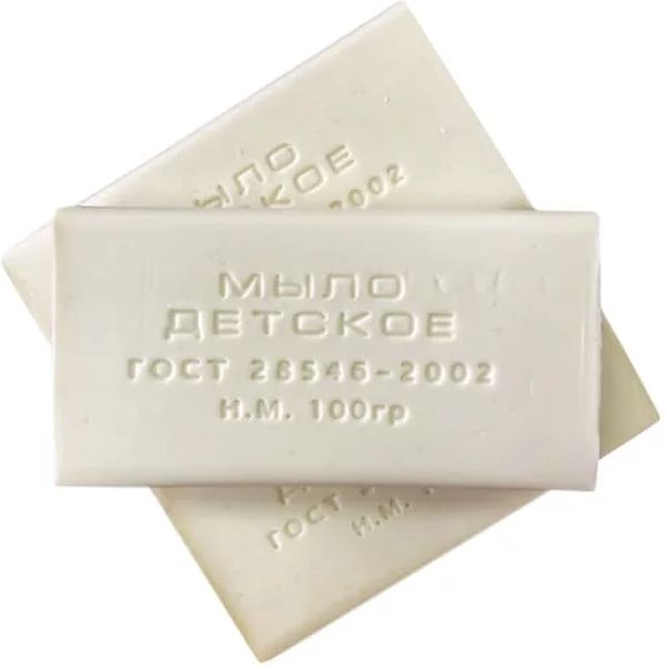 Мыло туалетное детское 100 г, марка детское, без обертки Мыло туалетное детское 100 г, марка детское, без обертки