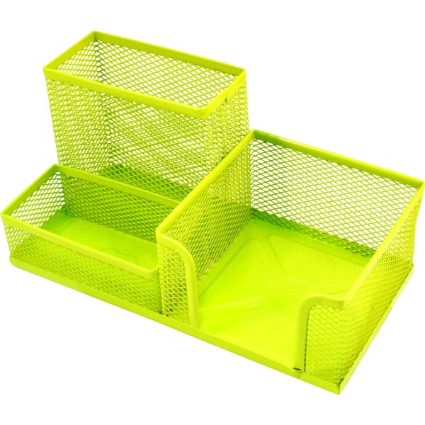 Органайзер для канцелярии deVENTE, металлический, 3 отд., салатовый Акция!