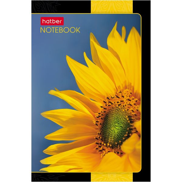 Блокнот на склейке А7, 48 л., клетка, 60 г/м² (3-цв. блок), Hatber Цветочная галактика_Акция!