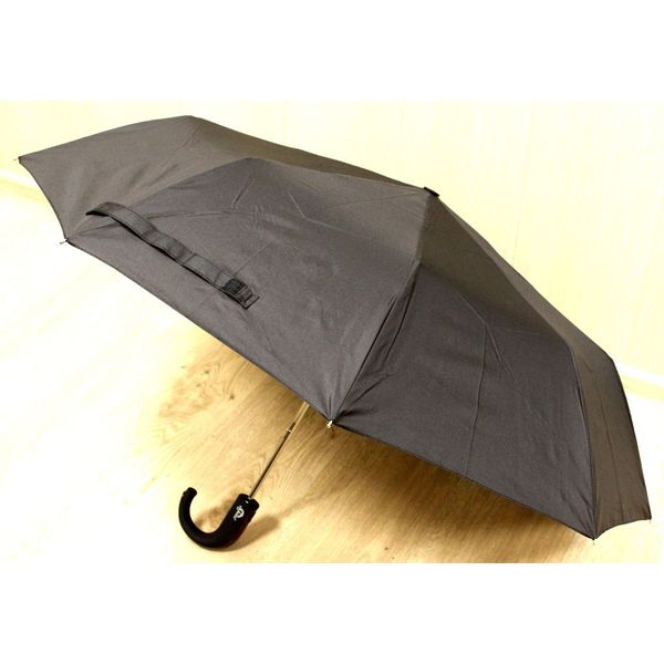 Зонт полуавтомат, Ø90 см, 8 спиц, изогнутая рукоять, полиэстер, МУЖСКОЙ_черный Зонт полуавтомат, Ø90 см, 8 спиц, изогнутая рукоять, полиэстер, МУЖСКОЙ_черный