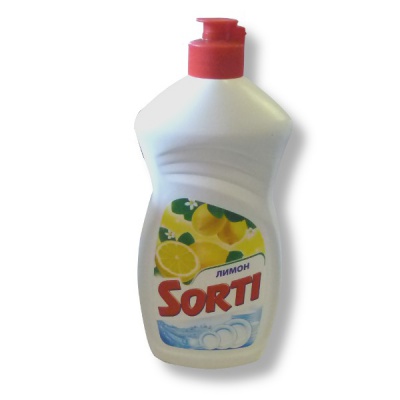 Средство для мытья посуды КАПЛЯ SORTI 450г  Лимон