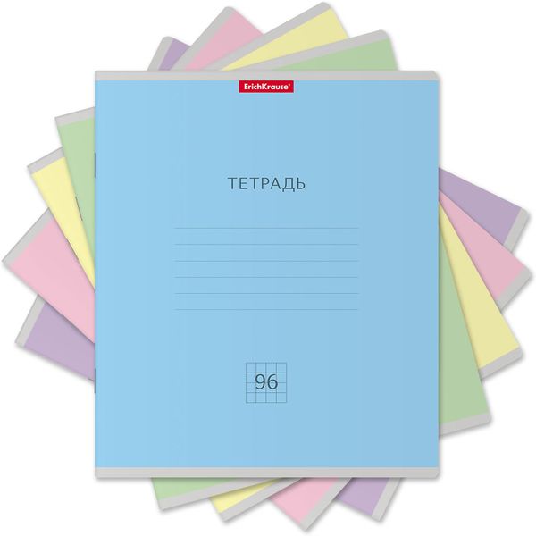 Тетрадь 96 л., клетка, 60 г/м2, обл. мел. картон, с/углы, ErichKrause Классика_MIX-PACK Тетрадь 96 л., клетка, 60 г/м2, обл. мел. картон, с/углы, ErichKrause Классика_MIX-PACK