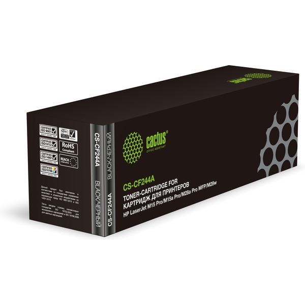 Картридж совместимый Cactus CF244A черный (1000стр.) для HP LJ M15 Pro/M15a Pro/M28a Pro MFP*/M28w Pro MFP