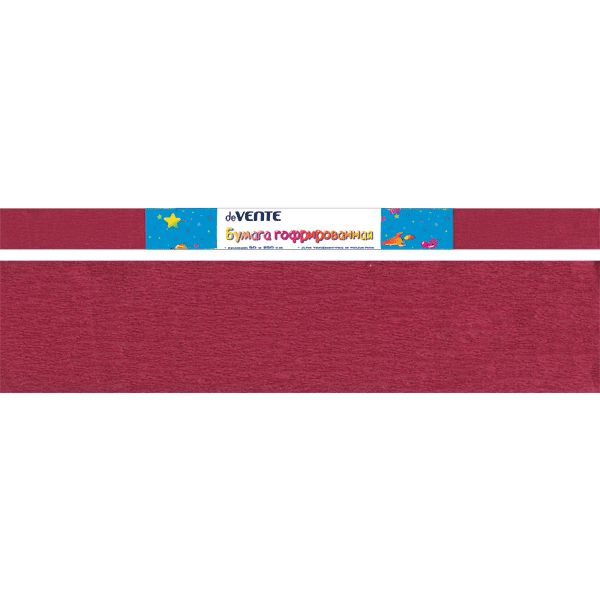 Бумага гофрированная (креповая), 50*250 см, 32 г/м², бордовая, deVENTE    Акция!
