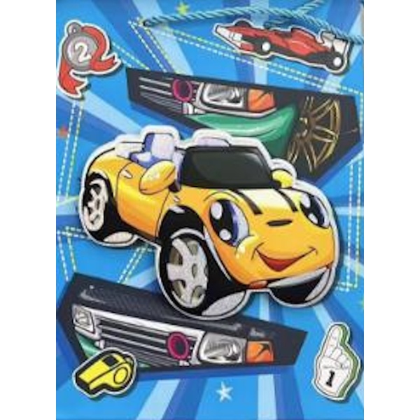 Пакет подарочный, 18*23*10 см, мел. бумага 210 г/м², 3D эл., Dream cards Желтая машинка Пакет подарочный, 18*23*10 см, мел. бумага 210 г/м², 3D эл., Dream cards Желтая машинка