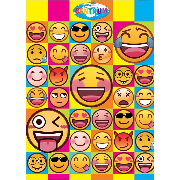 Папка-уголок А4, 1 отделение, CENTRUM Смайлы  Папка-уголок А4, 1 отделение, CENTRUM Смайлы