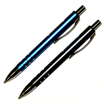Ручка шариковая автоматическая 0,7 мм синяя Centrum Sirius, металлический корпус, ассорти 3 цвета