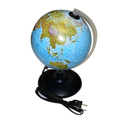 Глобус Земли физико-политический, D20, с подстветкой от эл. сети, Nova Rico Elite Новая карта