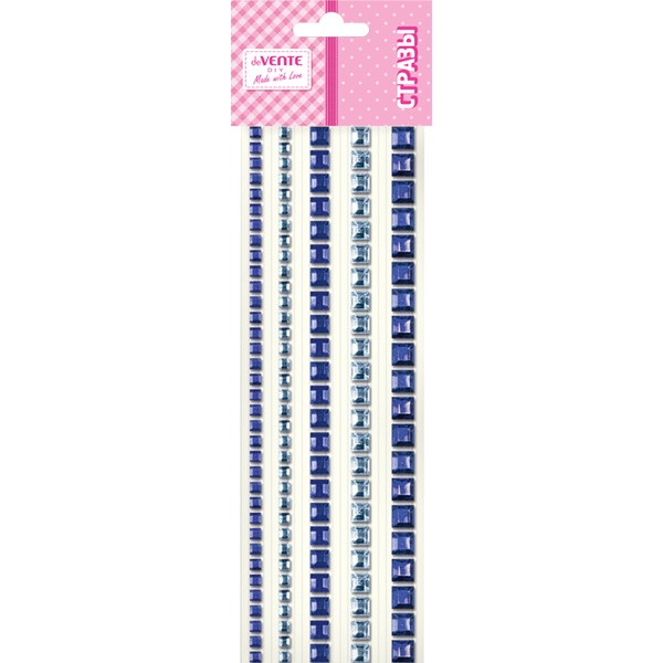 Стразы самоклеящиеся, 153 шт., квадратные, 5 р-ров, цв.: оттенки топаза, deVENTE DIY_Jewelry Inspiration