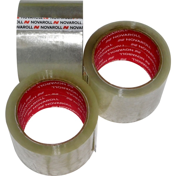 Лента клейкая упаковочная 75 мм * 66 м, BOPP 45 мкм, прозрачная, Nova Roll 205