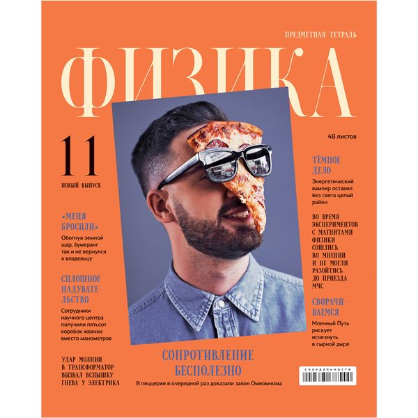 Тетрадь предметная А5, 48 л., клетка, 65 г/м², глянц. лам., BG Скандальности_Физика Акция!
