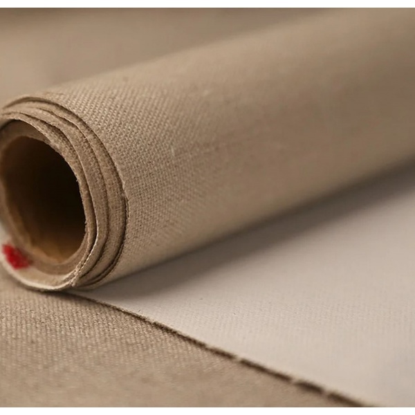 Холст в рулоне 2.2*5 м, 100% хлопок, 400 г/м², белый, КОКОС