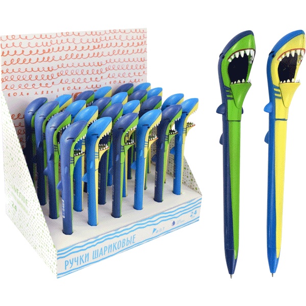 Ручка шариковая с декором, синяя, 0.7 мм, фигур. корп., deVENTE Shark_2 дизайна Ручка шариковая с декором, синяя, 0.7 мм, фигур. корп., deVENTE Shark_2 дизайна