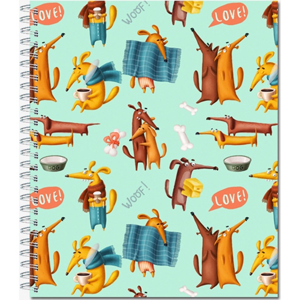 Тетрадь на гребне, 48 л., клетка, 60 г/м2, выбор. уф-лак, ПОЛИНОМ Fanny Pattern_4 дизайна Тетрадь на гребне, 48 л., клетка, 60 г/м2, выбор. уф-лак, ПОЛИНОМ Fanny Pattern_4 дизайна