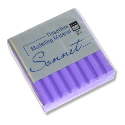 Пластика (полимерная глина) СОНЕТ, запекаемая, 56 г, флуоресцентная фиолетовая