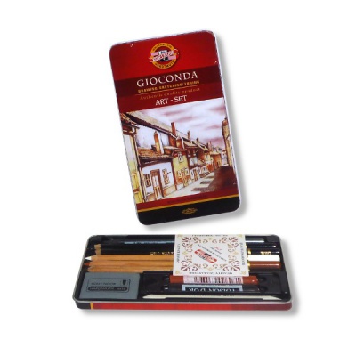 Набор художественный GIOCONDA, 10 предметов, метал. пенал Акция!