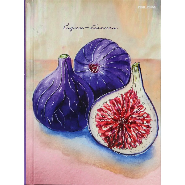 Блокнот в твердом переплете, А6, 80 л., 60 г/м², клетка, глянц. лам., Prof-Press Сладкие инжиры