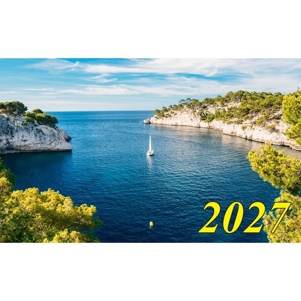 Календарь настенный листовой 2027 г. Морской пейзаж, А2