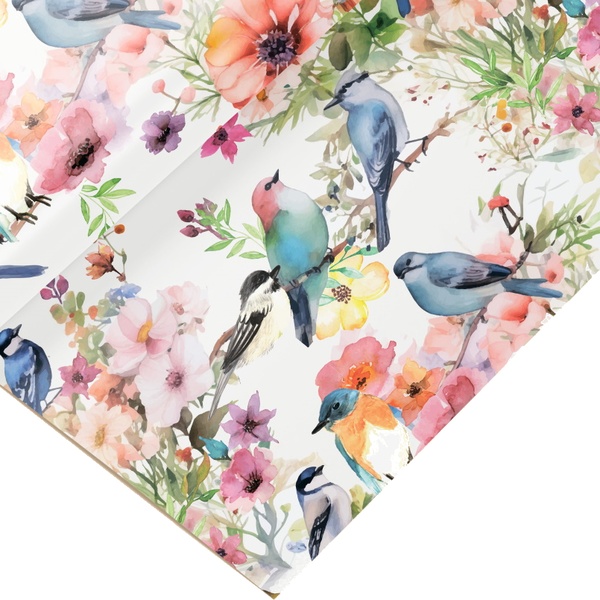 Бумага упаковочная OPTIMA Птички в саду, 70*100см, 10 л.