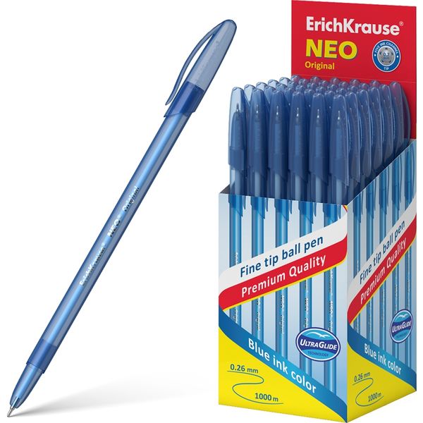Ручка шариковая синяя, 0.7 мм "игла", ErichKrause Neo Stick Original Ручка шариковая синяя, 0.7 мм "игла", ErichKrause Neo Stick Original