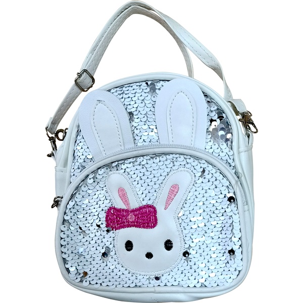 Рюкзак мини НАША ИГРУШКА Зайчик, 18*15*11 см, с пайетками, 1 отд., 1 наруж. карман  Акция!