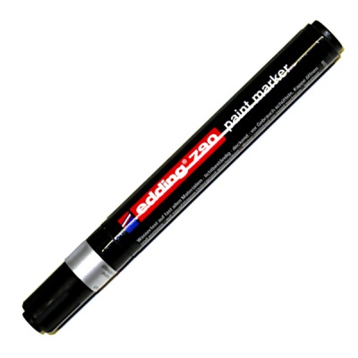 Маркер-краска Еdding 790, черный, нитрооснова, пулевидный н-к, 2.0-3.0 мм, пласт. корпус  Акция!