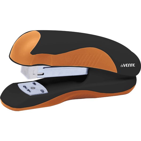 Степлер № 10, до 12 л., с антистеплером, deVENTE Monochrome_оранжевый