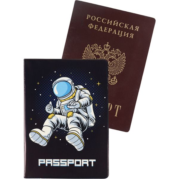 Обложка для паспорта PVC slim, MILAND Космонавт Обложка для паспорта PVC slim, MILAND Космонавт