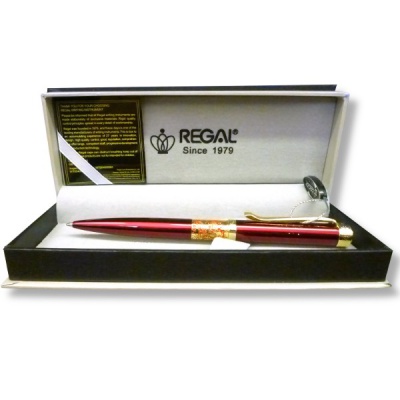 Ручка шариковая REGAL 35 вишневая, стержень синий