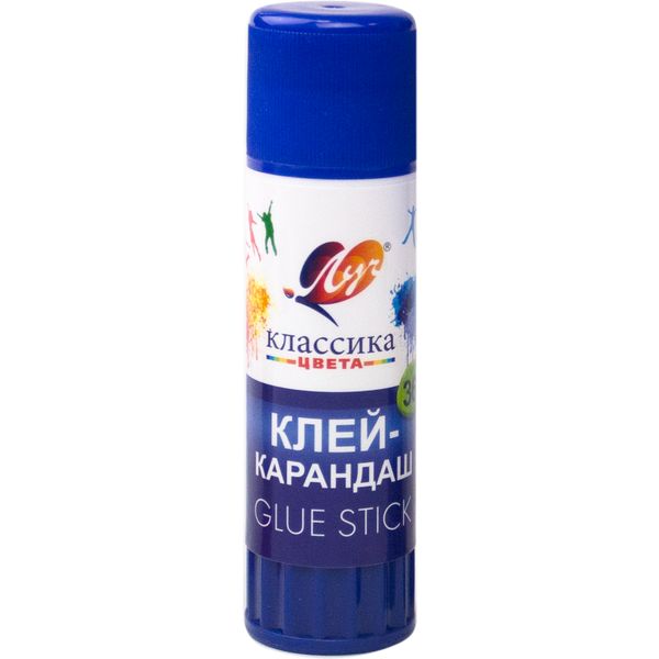 Клей-карандаш 36 г ЛУЧ Классика, PVP основа Клей-карандаш 36 г ЛУЧ Классика, PVP основа