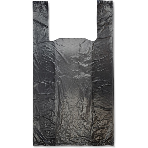 Пакет-майка 30*60*16 см, ПНД 15 мкм, черный (100 шт.)