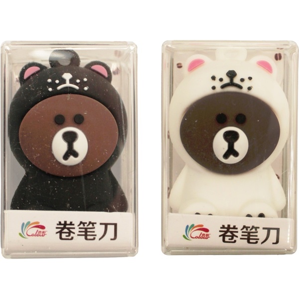 Точилка пластиковая, 1 отв., CENTRUM Мишка_2 дизайна