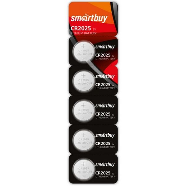 Батарейка литиевая CR2025, 3 V, блистер, Smartbuy