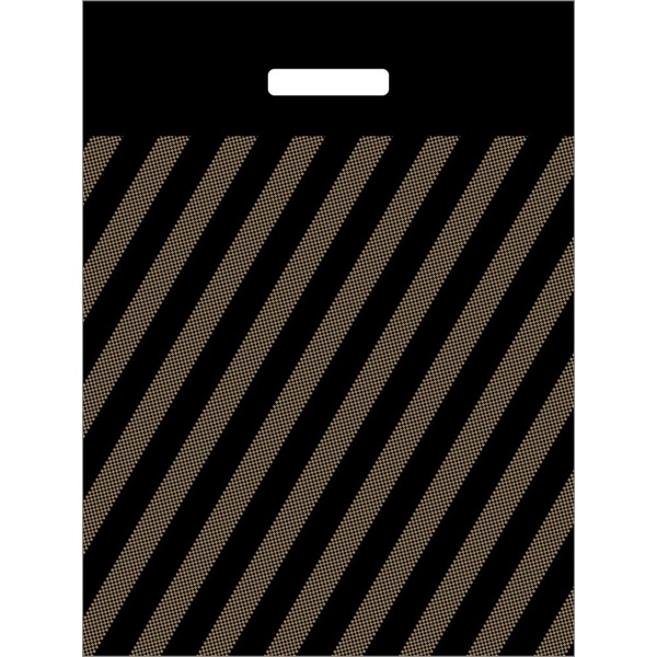 Пакет с вырубной ручкой, 40*50*3 см, полиэтилен 45 мкм, Полоса