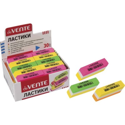 Ластик deVENTE Bubble Gum, сред. мягкости, синтет. каучук (Dust free), скошенный прямоуг., 55*15*13 мм