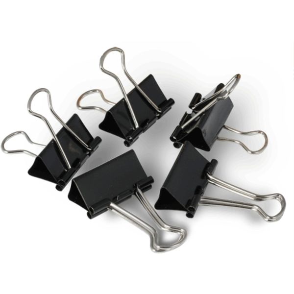 Зажимы для бумаг 15 мм, 12 шт., черные, Dolce Costo  Акция!