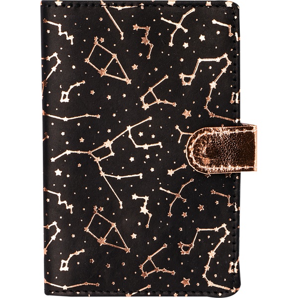 Обложка для паспорта OfficeSpace "Shine" на кнопке, кожа, черный, тиснение фольгой Обложка для паспорта OfficeSpace "Shine" на кнопке, кожа, черный, тиснение фольгой