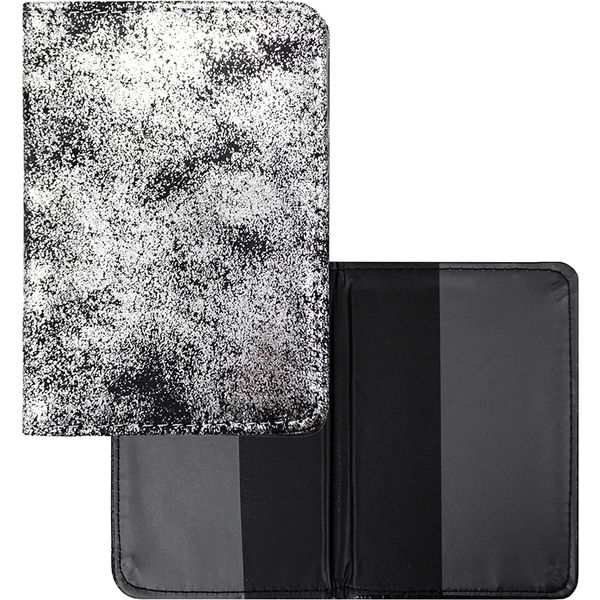 Обложка для паспорта иск. замша/PVC, цв.: серебро темное, J.OTTEN