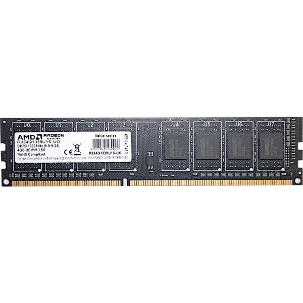 Память DDR3 4Gb 1333MHz AMD OEM PC3-10600 CL9 DIMM 240-pin 1.5В