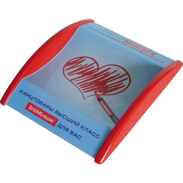 Монетница для кассы Erich Krause, 156*184*27 мм, пластик, однокомп. со стикером, цв: красный