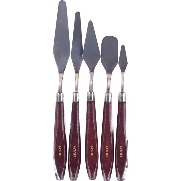 Мастихины deVENTE Art, 5 шт. размеры микс, деревянная ручка, в блистере